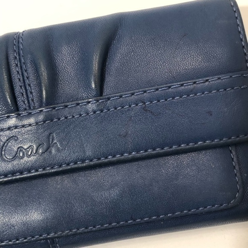 Coach Ashley blue leather checkbook wallet - Picture 13 of 13